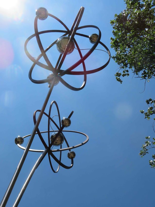 Michael Magnotta’s “Atom II” was inspired by subatomic particles. 