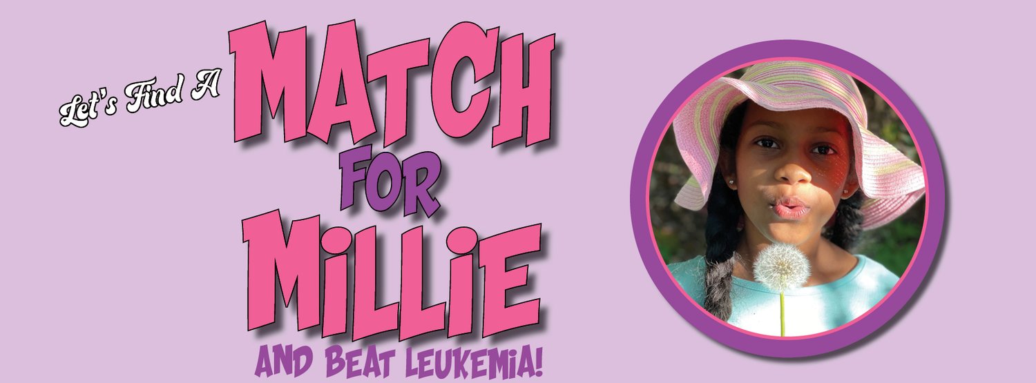 Millie Johnson needs a bone marrow transplant after she was recently diagnosed with Myelodysplastic Syndrome and Acute Myeloid Leukemia.